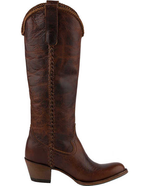 Image #6 - Lane Women's Plain Jane Western Boots - Round Toe , Cognac, hi-res