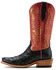Image #2 - Ariat Women's Exotic Full Quill Ostrich Futurity Revival Western Boots - Square Toe, Black, hi-res
