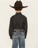 Image #4 - Roper Boys' Dotted Long Sleeve Snap Western Shirt, Black, hi-res