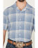 Image #3 - Pendleton Men's Camp Linen Plaid Print Short Sleeve Button-Down Western Shirt, Blue, hi-res
