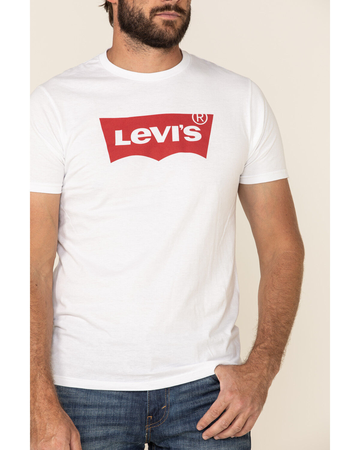 Image #3 - Levi's Men's Mattias White Batwing Logo Graphic T-Shirt, , hi-res