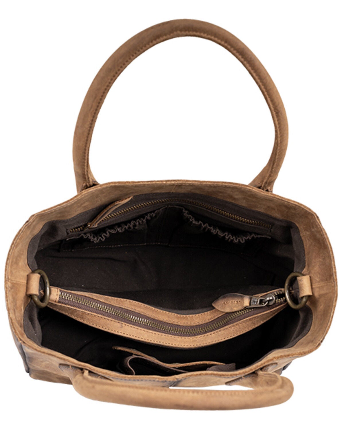 Image #6 - STS Ranchwear By Carroll Women's Baroness Basic Bliss Satchel Crossbody Bag, Brown, hi-res