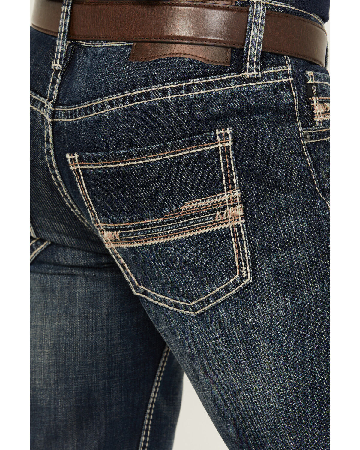 Image #4 - Rock & Roll Denim Men's Pistol Dark Wash Vintage Straight Rigid Denim Jeans, Dark Wash, hi-res