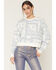 Image #1 - Originality Women's Bandana Cropped Fleece Sweatshirt, White, hi-res