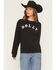 Image #1 - Goodie Two Sleeves Women's Dolly Crew Neck Sweatshirt, Black, hi-res