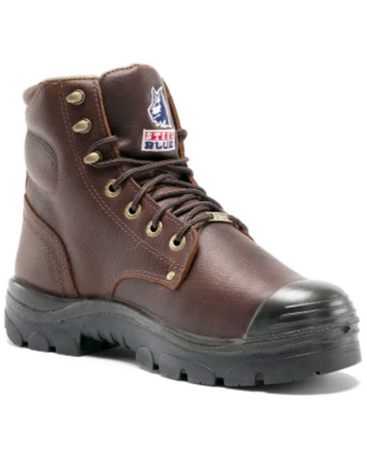 Steel Blue Men's Argyle Western Work Boots - Steel Toe, Brown, hi-res