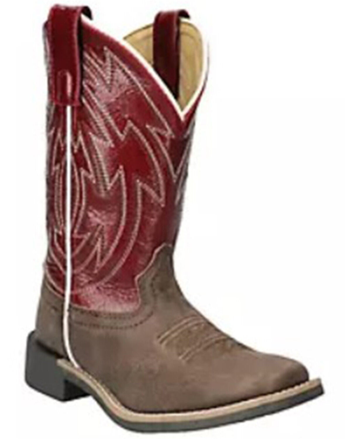 Smoky Mountain Boys' Nomad Western Boots - Broad Square Toe, Brown, hi-res