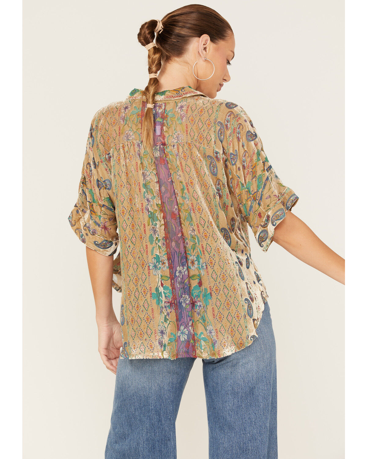 Image #4 - Johnny Was Women's Sugar Burnout Paisley Print Lynn Shirt, Multi, hi-res