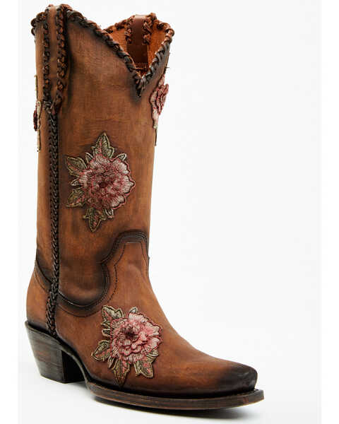 Shyanne Women's Amaryllis Western Boots - Snip Toe, Brown, hi-res
