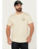 Image #2 - Brixton Men's Crest II Logo Short Sleeve Graphic T-Shirt, Cream, hi-res