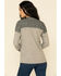 Mystree Women's Grey Waffle Knit Lace Up Neck Top , Grey, hi-res