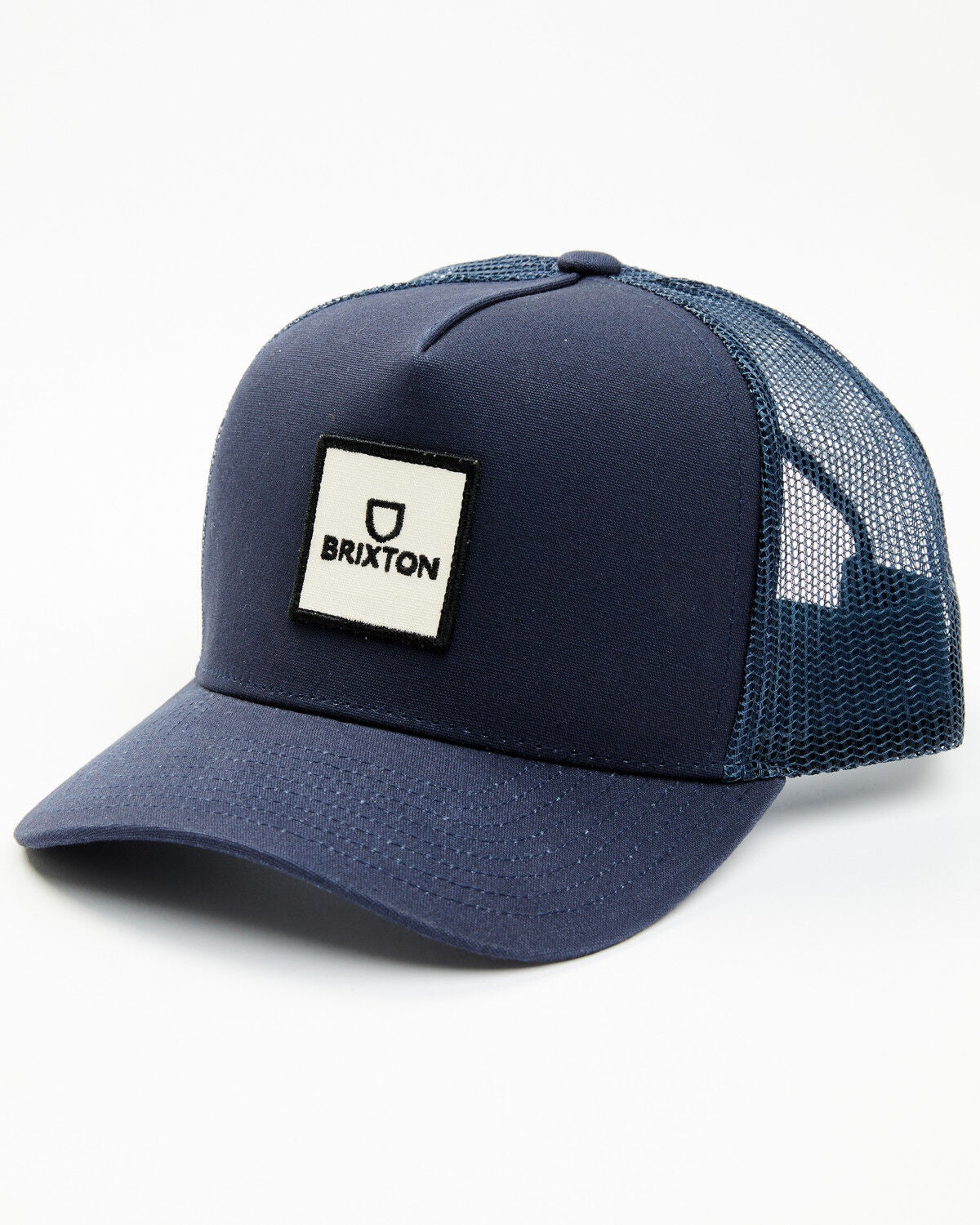 Image #1 - Brixton Men's Alpha Block Ball Cap, Navy, hi-res