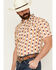 Image #2 - Cody James Men's Saint Abstract Striped Short Sleeve Snap Western Shirt , Ivory, hi-res