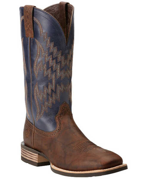 Ariat Men's Tycoon Western Performance Boots - Broad Square Toe, Brown, hi-res