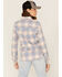 Image #4 - Flag & Anthem Women's Long Sleeve Plaid Pocket Button Shirt, Light Blue, hi-res