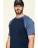 Hawx Men's Navy Midland Short Sleeve Baseball Work T-Shirt - Big , Navy, hi-res