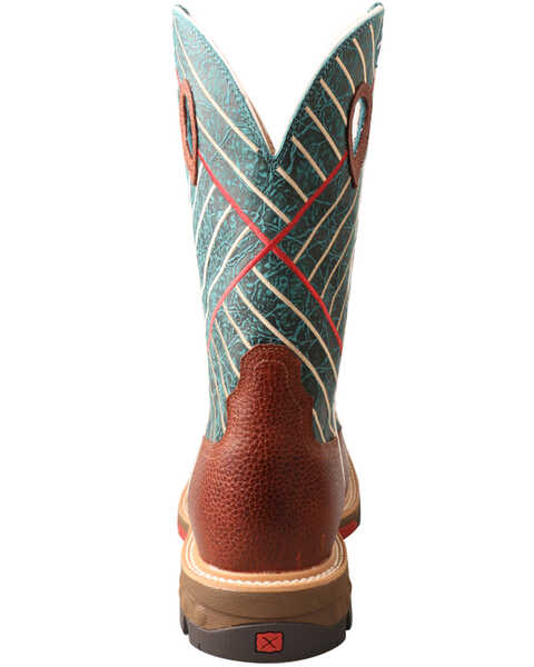 Image #4 - Twisted X Men's CellStretch Western Work Boots - Alloy Toe, Cognac, hi-res