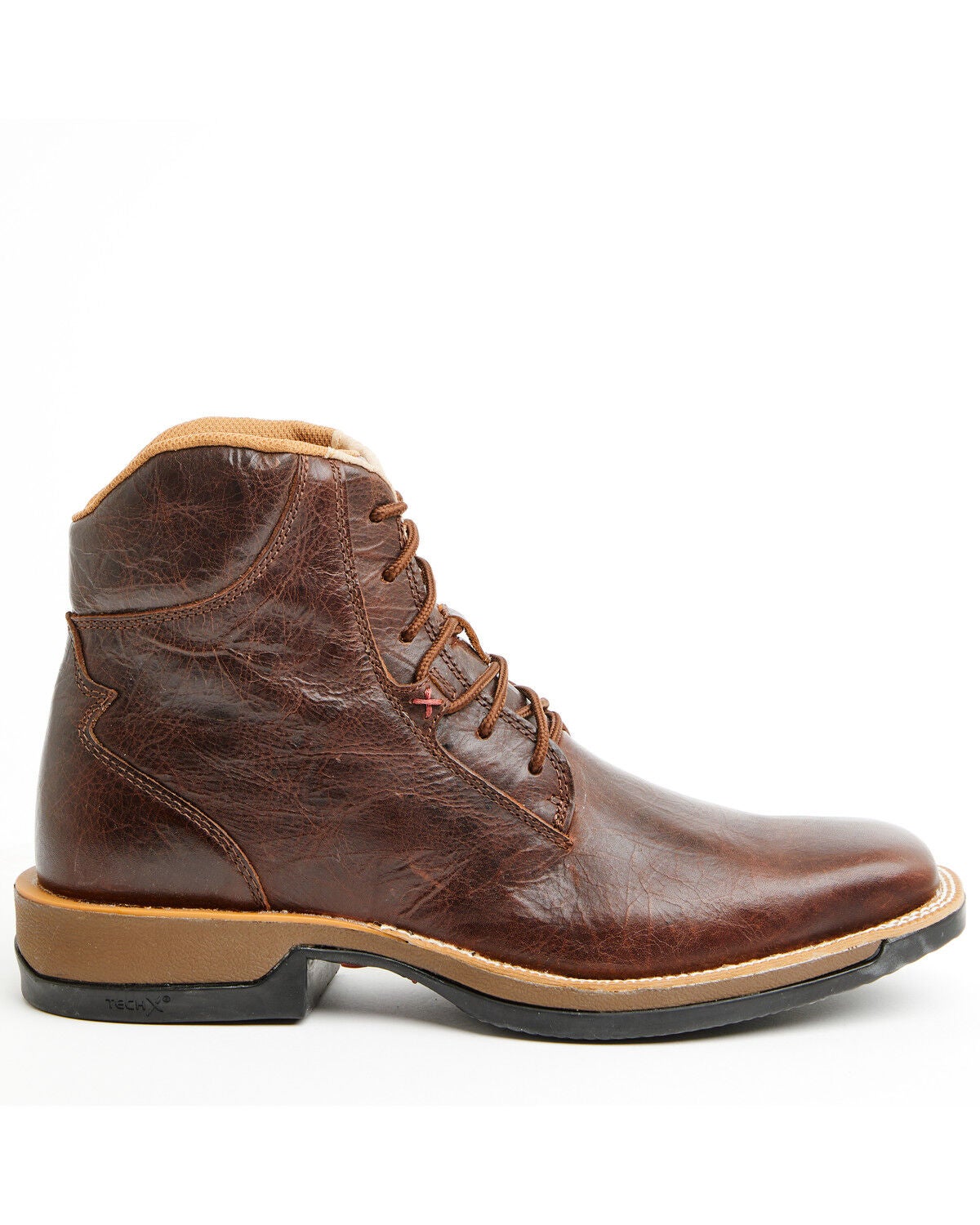 Image #2 - Twisted X Men's 6" Tech X&trade; Lace Up Casual Boots - Broad Square Toe, Brown, hi-res