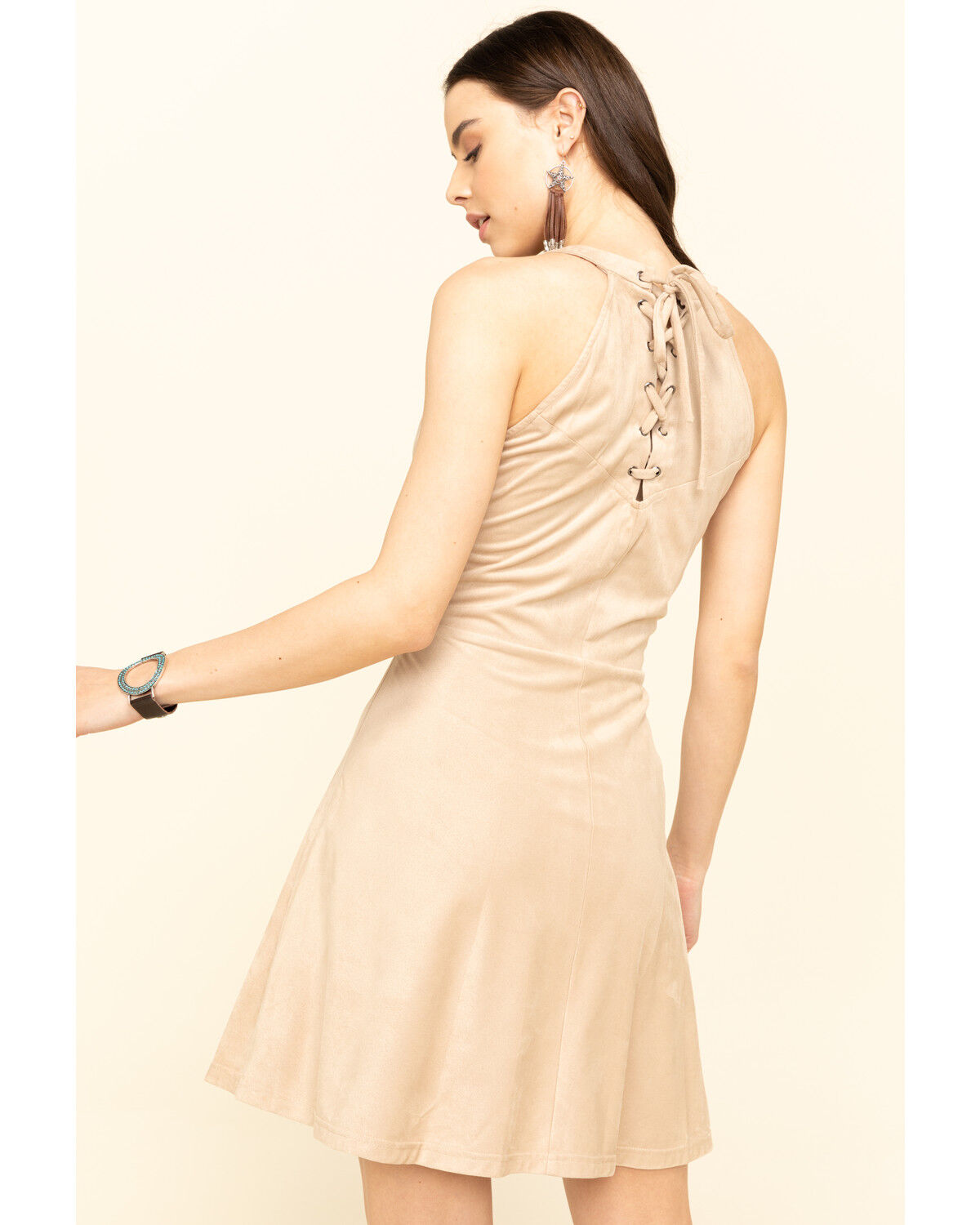 Image #2 - Ariat Women's Tan Mira Mini Dress, Tan, hi-res
