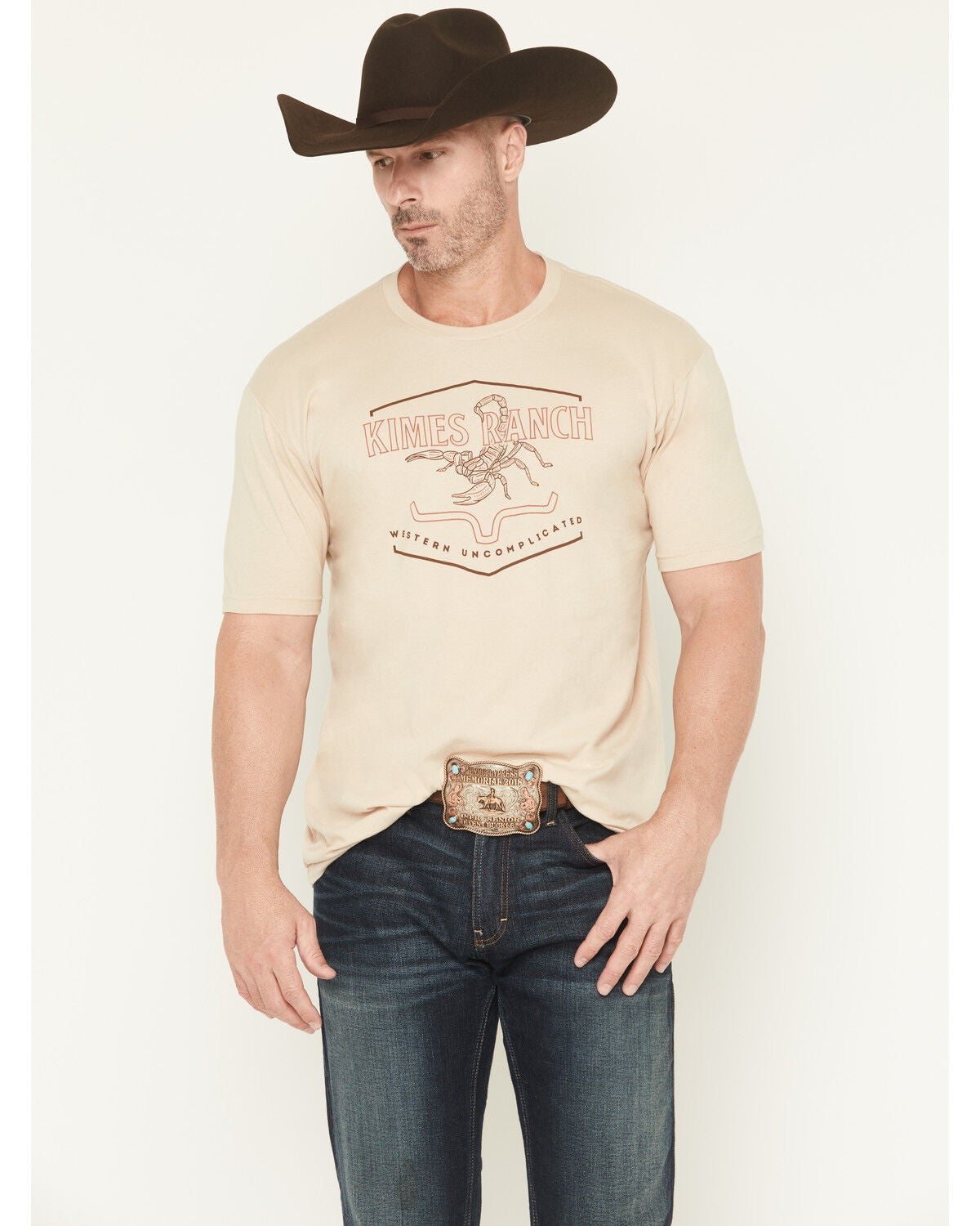 Kimes Ranch Men's Sting Short Sleeve Graphic T-Shirt, Cream, hi-res
