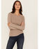 Image #1 - White Crow Women's Solid Long Sleeve Waffle Knit Shirt, Brown, hi-res