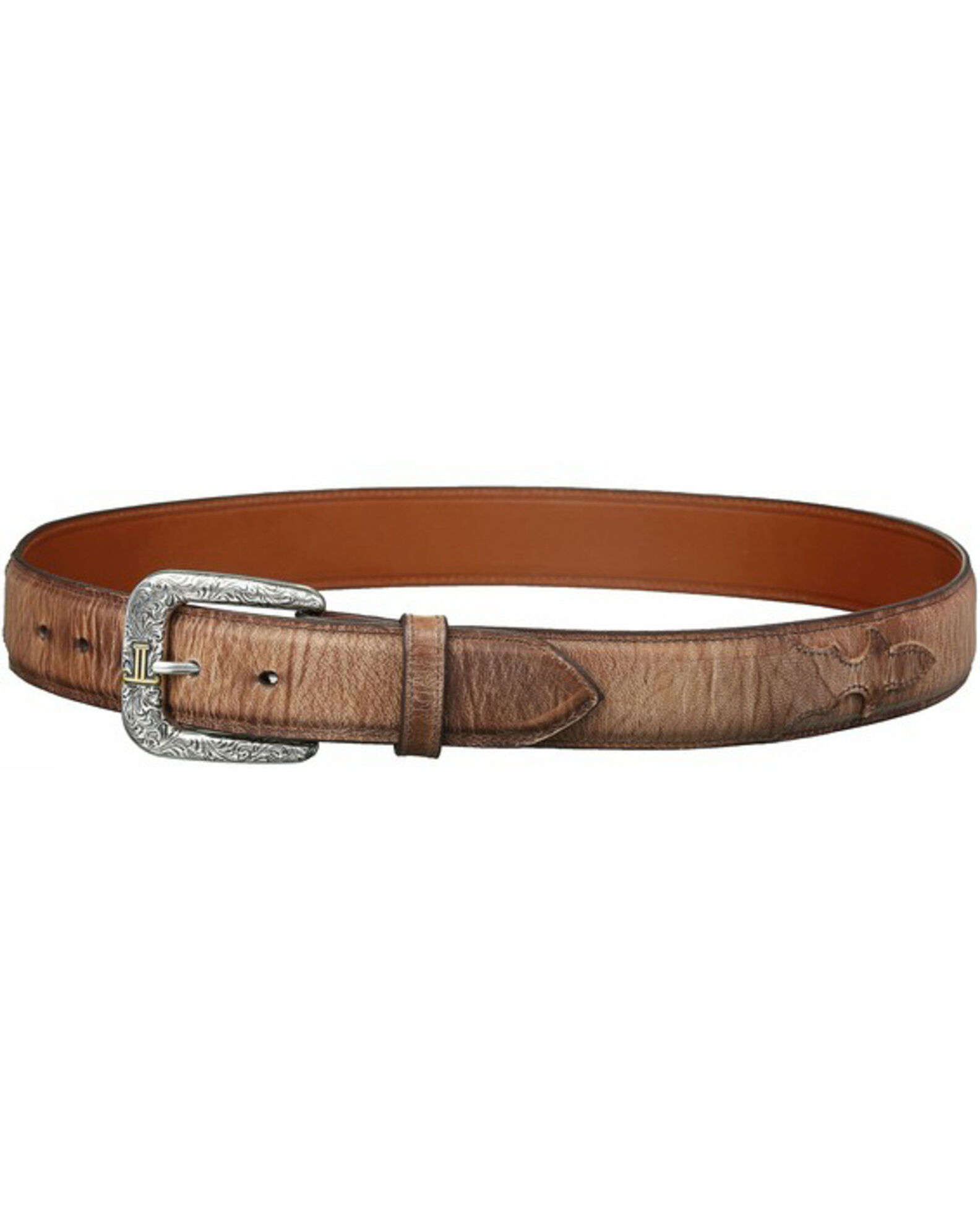 Image #2 - Lucchese Men's Tan Mad Dog Goat Leather Belt, Tan, hi-res