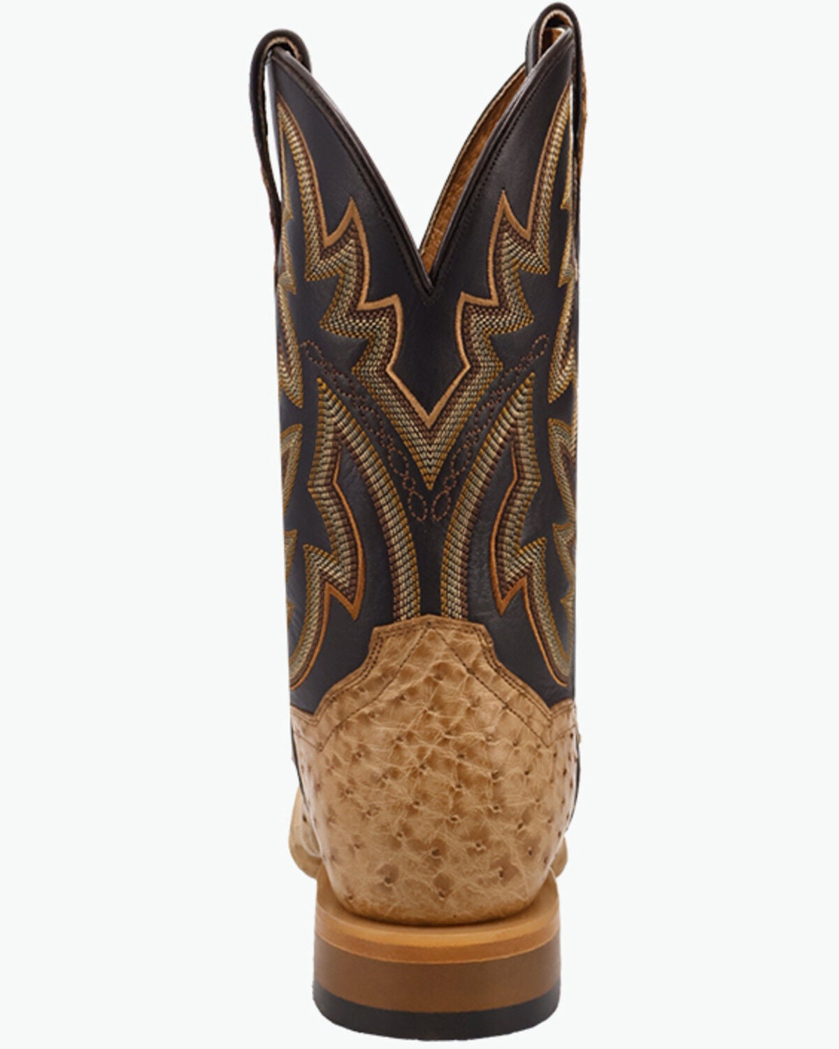 Image #5 - Dan Post Men's Livingston Exotic Ostrich Western Boots - Broad Square Toe, Tan, hi-res
