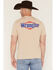 Image #1 - Wrangler Men's Logo Short Sleeve Graphic T-Shirt, Sand, hi-res