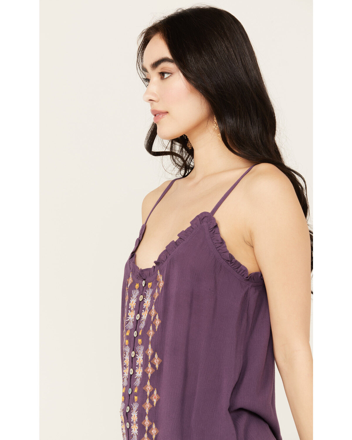 Image #2 - Shyanne Women's Beaded Cami, Purple, hi-res
