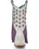 Image #3 - Corral Girls' Star Inlay Fringe Western Boots - Snip Toe, White, hi-res