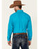 Image #4 - Cinch Men's Solid Long Sleeve Button-Down Western Shirt, Teal, hi-res