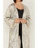 Image #3 - Sadie & Sage Women's Aura Sequin Floral Kimono, Silver, hi-res
