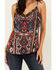 Image #3 - Idyllwind Women's Tampa Lace Trim Cami, Dark Brown, hi-res