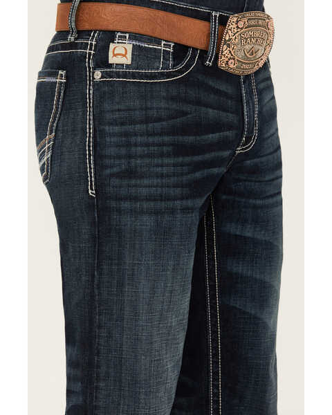 Image #2 - Cinch Men's Grant Dark Wash Relaxed Bootcut Performance Stretch Jeans, Dark Wash, hi-res