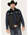 Image #1 - Cody James Men's Southwestern Print Yoke Wool Vest, Black, hi-res
