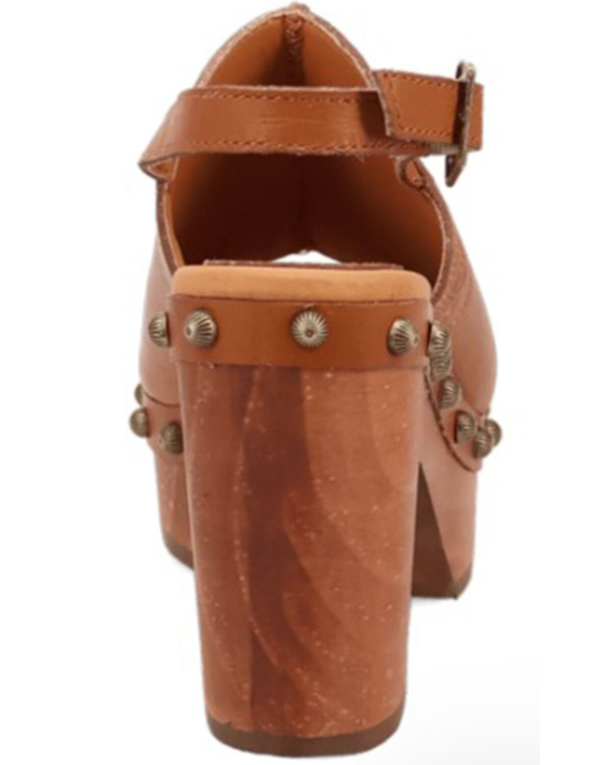 Image #5 - Dingo Women's Clover Wooden Sandals, Tan, hi-res
