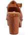 Image #5 - Dingo Women's Clover Wooden Sandals, Tan, hi-res