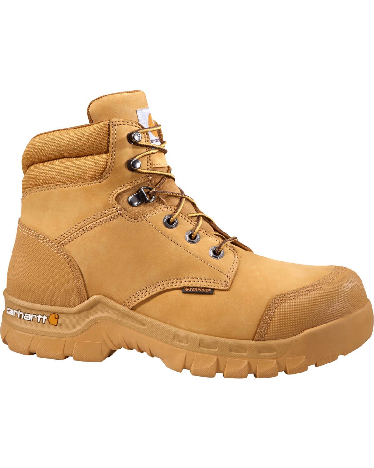 Carhartt Men's 6" Waterproof Rugged Flex&reg; Work Boots - Soft Toe, Wheat, hi-res