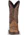 Image #10 - Durango Rebel Men's Saddle Western Boots - Round Toe, Bark, hi-res
