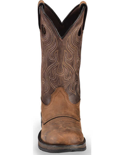Image #10 - Durango Rebel Men's Saddle Western Boots - Round Toe, Bark, hi-res