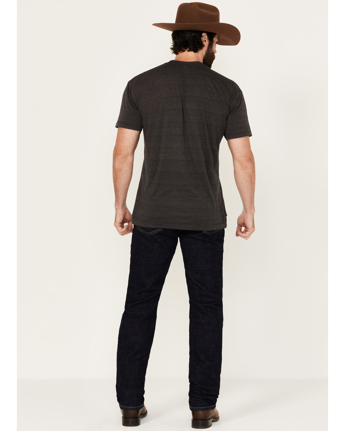 Image #3 - Ariat Men's M1 Abraded Rinse Stackable Slim Straight Stretch Denim Jeans, Dark Wash, hi-res