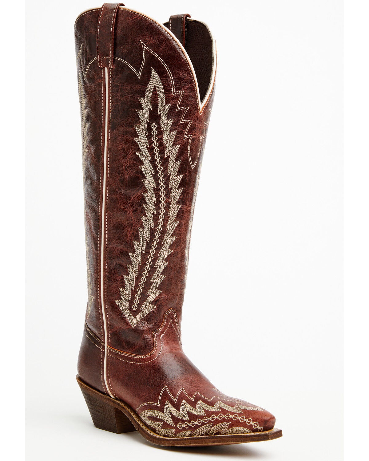 Laredo Women's Roxelle Tall Western Boots - Snip Toe, Red, hi-res
