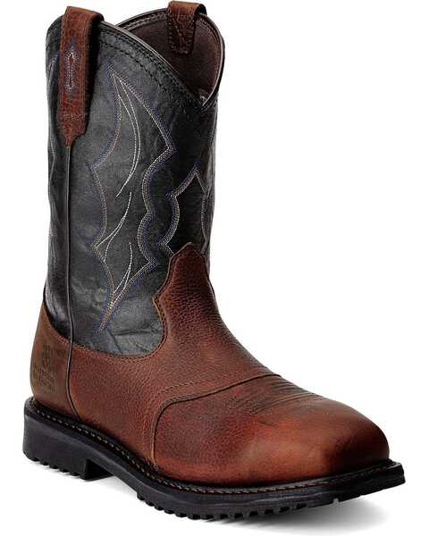 Image #1 - Ariat Men's RigTek Waterproof Work Boots - Composite Toe, Brown, hi-res