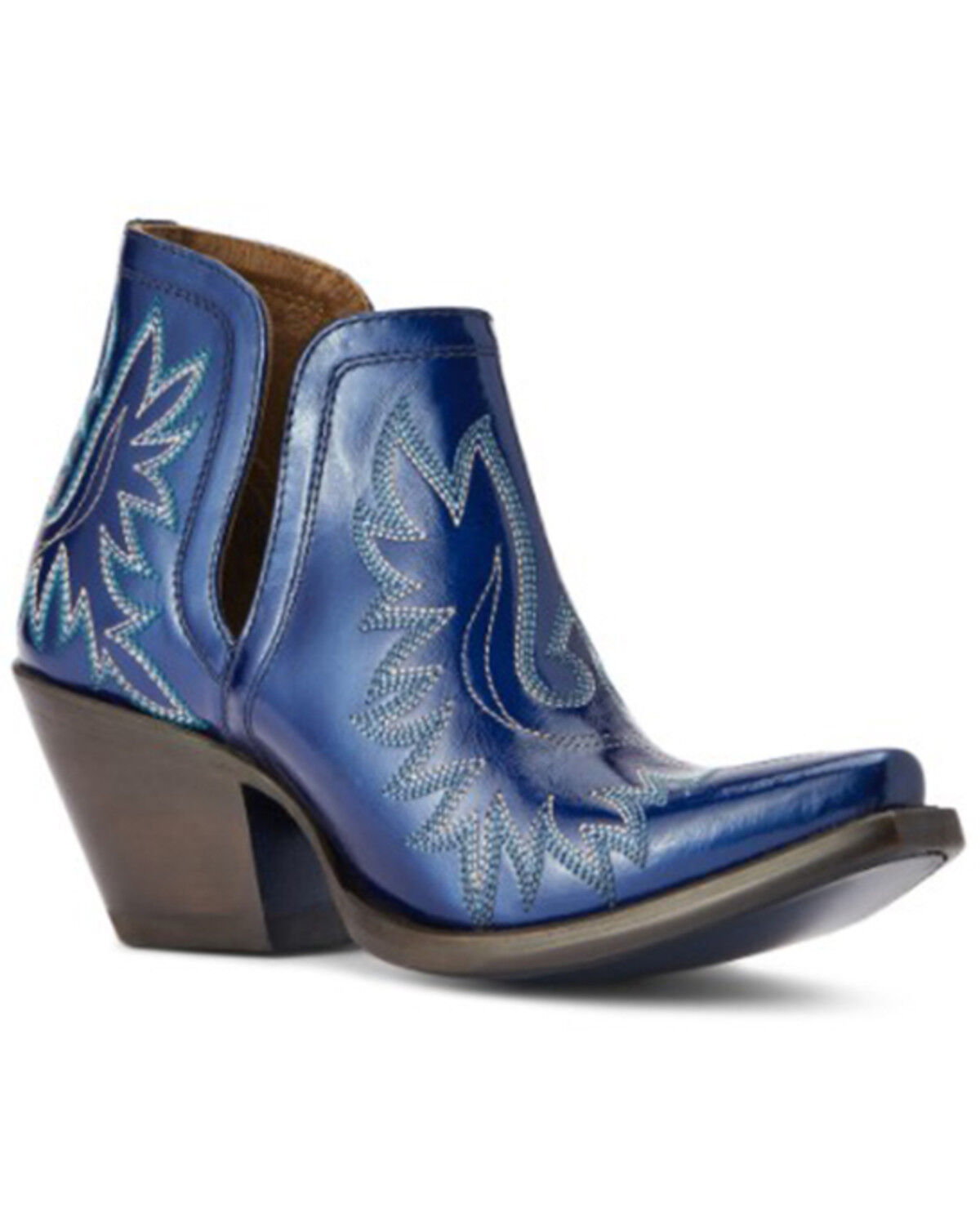 Image #1 - Ariat Women's Dixon Sin City Western Booties - Snip Toe, Blue, hi-res
