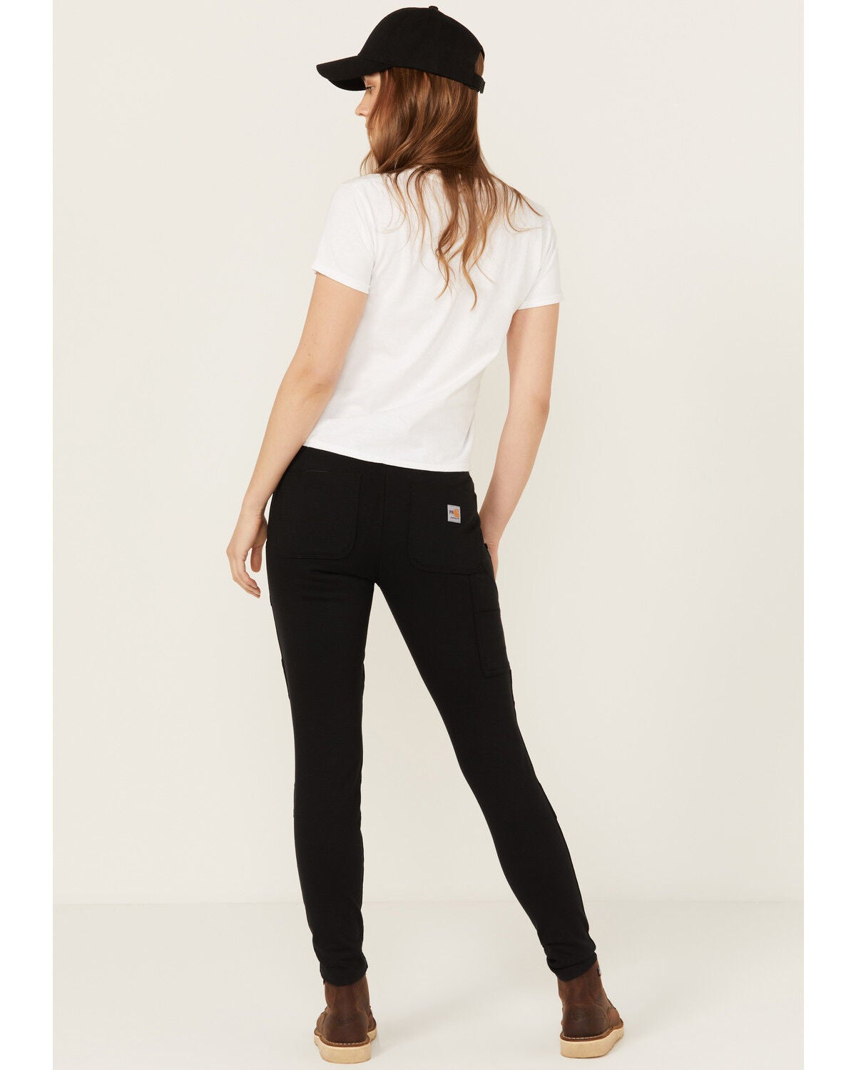 Image #3 - Carhartt Women's FR Force Fitted Midweight Utility Leggings - Tall, Black, hi-res
