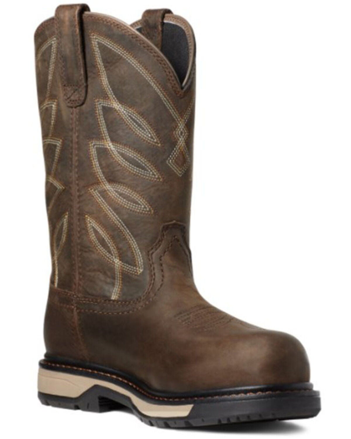 Ariat Women's Riveter Waterproof Western Work Boots - Composite Toe, Brown, hi-res