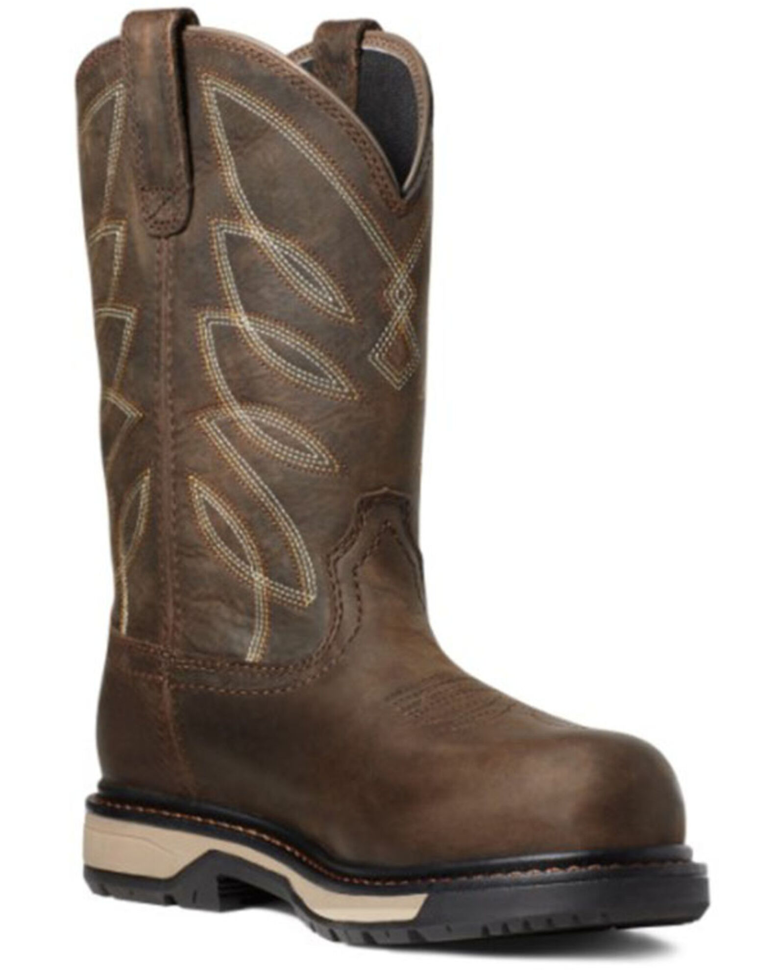 Image #1 - Ariat Women's Riveter Waterproof Western Work Boots - Composite Toe, Brown, hi-res