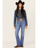 Image #1 - Wrangler Retro Women's Hollyn Medium Wash High Rise Bootcut Stretch Denim Jeans, Medium Wash, hi-res