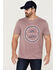 Image #1 - Flag & Anthem Men's Outdoor Supply Mauve Graphic Short Sleeve T-Shirt , Mauve, hi-res