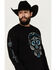 Image #2 - Moonshine Spirit Men's Candy Skull Long Sleeve Graphic T-Shirt, Black, hi-res